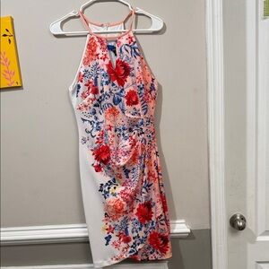 Guess White Floral Halter Dress 🌺